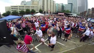 USA vs Ghana  Clint Dempsey Goal Fan Reaction at Courtyard Hooligans Charlotte NC [upl. by Ades]