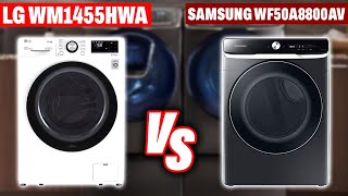 LG WM1455HWA vs Samsung WF50A8800AV – How Do They Compare Which Comes Out on Top [upl. by Nosreg732]