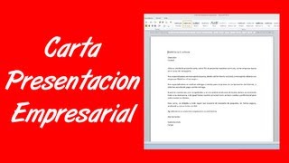 Como hacer una carta de presentación empresarial [upl. by Santoro]