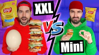 On mange la nourriture XXL vs MINIATURE pendant 24H  HUBY [upl. by Glarum]