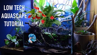 PEACE LILY AQUARIUM  StepByStep Aquascape Tutorial [upl. by Nador823]