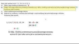 Dany jest zestaw liczb Oblicz średnią arytmetyczna i medianę [upl. by Shotton]