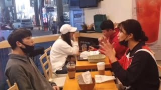 これで笑わん人おる？韓国人カップルのカフェでの会話！リクエストあったので！ [upl. by Elleryt]