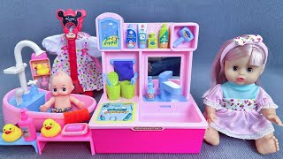 10 Minutes Satisfying Unboxing Doll Washing Series Toy Set Cute Baby Bath Toy ASMR  Review Toys [upl. by Maag]