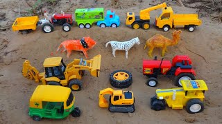 बच्चों mini tractor or jcb or truck मिट्टी me गुम ho gayi ढूंढने par mile bhot sare tractor [upl. by Anaira]