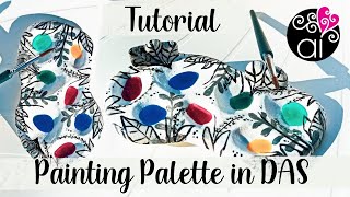 Palette per acquerelli con il DAS  Air Dry Clay Tutorial Modellazione Facile [upl. by Paulina231]