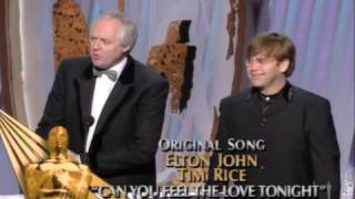 Elton John and Tim Rice Win Original Song 1995 Oscars [upl. by Wakerly]