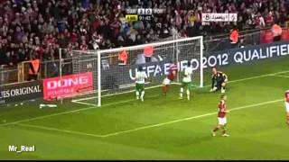 Cristiano Ronaldo Amazing Freekick vs Denmark Unbelievable 11102011 [upl. by Brunella847]