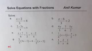 Strategies to Solve Multi Step Linear Equations with Fractions [upl. by Ahsinor]