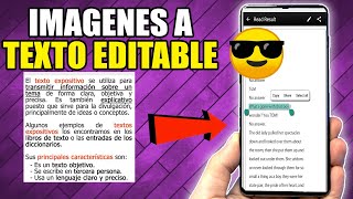 APP Para Convertir Imagen A Texto Editable ANDROID Como Convertir una IMAGEN a TEXTO con tu Celular [upl. by Lekim438]