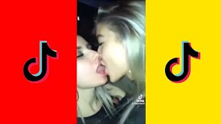 Tiktok lesbian couple hot kiss tiktok lesbian kiss [upl. by Atinaw]