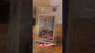 1991 Bazooka Bubble Gum Frank Thomas Autograph Beckett Authenticated bighurt baseball Autograph [upl. by Ahsienod962]