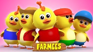 Five Little Chicks  Nursery Rhymes Songs For Kids  Rhymes For Children by Farmees [upl. by Aner]