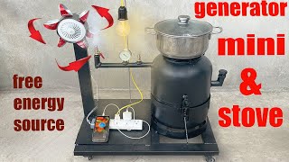 mini generator DIY Free energy source from waste oil stove Creative inventions LMTN [upl. by Otirecul]