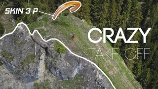 Paragliding Crazy Take off in Verbier [upl. by Chaing]