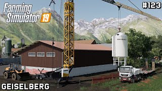 Transporting and installing Silo  Public Works  Geiselberg  Farming Simulator 19  Episode 123 [upl. by Airdnoed]