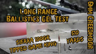 6mm Creedmoor with Sierra 100gr TGK 510 Yard Ballistics Gel Test [upl. by Antony754]