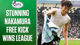 Incredible Nakamura Free Kick Clinches Title  SPFL [upl. by Deborah432]