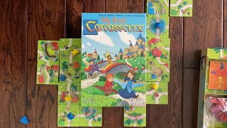 Delightful Art My First Carcassonne Board Game 2020  Refreshed Zman ed  How to Play  Gameplay [upl. by Rehtnug]