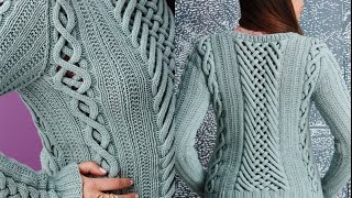 Vogue Knitting Fall 2014 8 Fretwork Pullover [upl. by Novart]