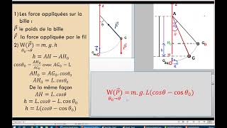 Exercice de travail et puissance travail du poids dans les cas des pendules pour les 1 bac [upl. by Jacintha]