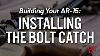 Building Your AR15 Installing the Bolt Catch [upl. by Endo]