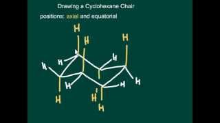 How to Draw Cyclohexane Chair Conformation  Part 2 Drawing a chair [upl. by Eissahc]