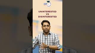 Uninterested Vs Disinterested  Learn English in Shorts english vocabulary shorts [upl. by Velda784]