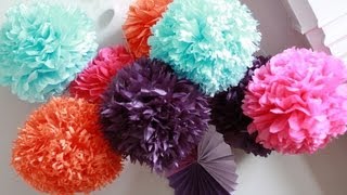 How To DIY Paper Pom Tutorial  Decorations that impress [upl. by Donelu]