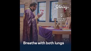 Breathe with both lungs An interview with Fr Khaled Anatolios  Notre Dame Stories audio [upl. by Albur672]