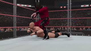 WWE2K16Ep7Season1 Steel Cage MatchKane vs Stone ColdWWE Championship 9802 [upl. by Macknair]