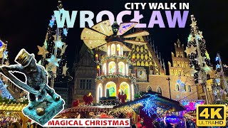 Wroclaw Christmas Market December 2021 City Walk Рождественский рынок во Вроцлаве [upl. by Acsisnarf]