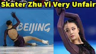 Comment Your View  USborn figure skater Zhu Yi under attack after fall on Olympic debut for China [upl. by Ahtelra]