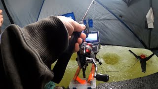 Ice Fishing the Only quotSafequot Ice in My Area Perch  Pickerel [upl. by Cyma833]