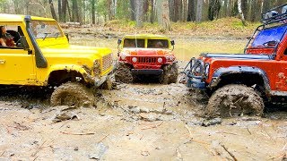 RC Cars MUD OFF Road — Stock VS Tuning Land Rover Defender 90 — RC Extreme Pictures [upl. by Freeland]