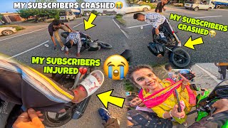 Accident😭My Subscribers Crashed😭💔 SAD My Subscribers Got Injured Preparation for Ladakh Ride [upl. by Anhoj]