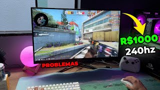 Monitor 240hz 27quot Curvo Barato Vale a Pena Review DUEX CURVO FHD IPS 240hz 1ms [upl. by Mansfield]