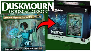 JUMP SCARE Duskmourn Commander Deck Precon 10Card Upgrade Guide Zimone Mystery Unraveler edh [upl. by Nylac]