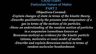 Cambridge IGCSE ChemistryChapter1Part 2Particulate Nature of Matter [upl. by Leva]