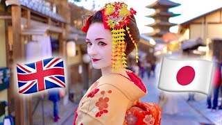 Geisha Makeover in Kyoto Japan  Maiko Transformation Experience [upl. by Tnafni]