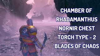 God of War Ragnarok Valhalla  Chamber of Rhadamanthus  Nornir Chest  Torch Type 2 [upl. by Elgar292]