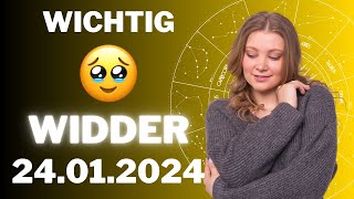 WIDDER ♈️🤫 JEMAND vermisst dich sehr 😨 Horoskop  24Januar 2024 widder tarot [upl. by Ayotan]