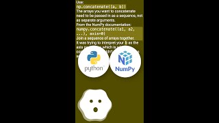 Concatenating two onedimensional NumPy arrays shorts [upl. by Justus]