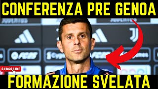 THIAGO MOTTA IN CONFERENZA PRE GENOA JUVE quotOGGI VI SVELO LA FORMAZIONE INCREDIBILE PINSOGLIO quotVIDEO [upl. by Edmanda559]