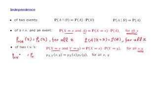 L074 Independence of Random Variables [upl. by Onitnelav]