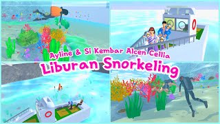 Ayline amp Si Kembar Alcen Cellia  Liburan Snorkeling  Sakura School Simulator [upl. by Aida]