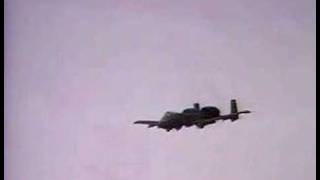 Iraq  A10 warthog fires at tanks US war America saddam gulf [upl. by Ydnir227]