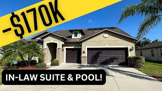 Tour a Parrish Florida MultiGen Pool Home For Sale with Huge Price Cut as 2024 Housing Market Slows [upl. by Nimzaj]