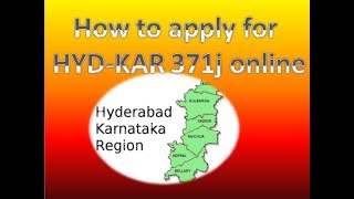 Hydrabadkarnataka 371j How to getapply for certificate online [upl. by Annek]