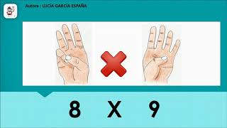 Aprendemos las tablas de multiplicar del 678 y 9 con los dedos [upl. by Lucilla]